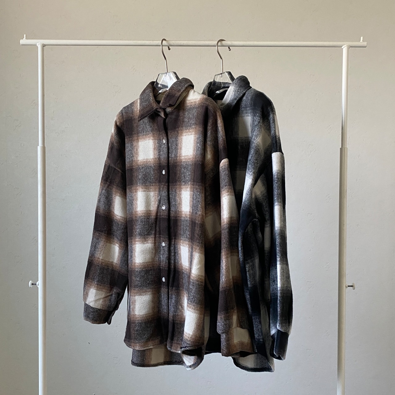 【受注予約：10月上旬入荷予定】フランネル微起毛オーバーシャツJK/モカ