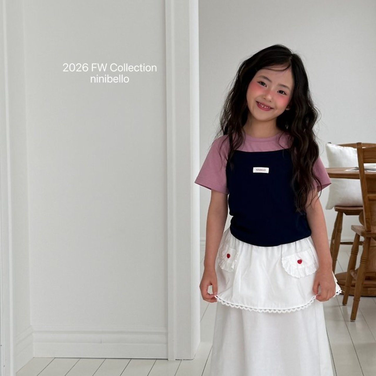 韓国子供服 / ninibello / Momo Apron Skirt  / スカート *XS~XXL*