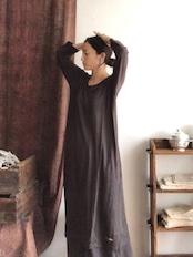 A HOPE HEMP | 単糸天竺《ヘンプ × コットン》 DROP SHOLDER LOOSE OPドロップショルダー ルーズ ワンピース