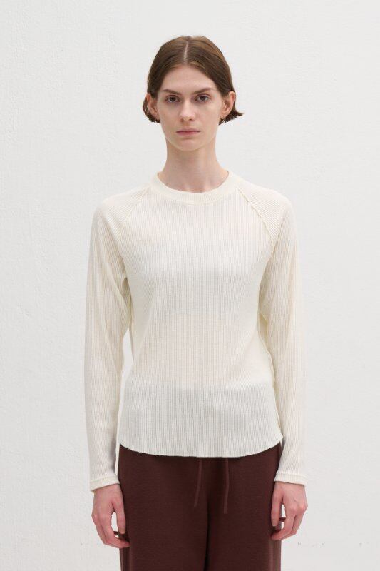 【サンプルLive】WYTE/ワイト Σ / Flexible Rib Raglan Crew-Neck 12-40911
