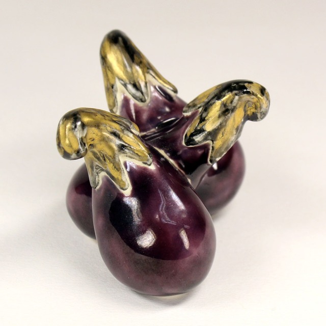 中村秋峰 作　茄子蓋置