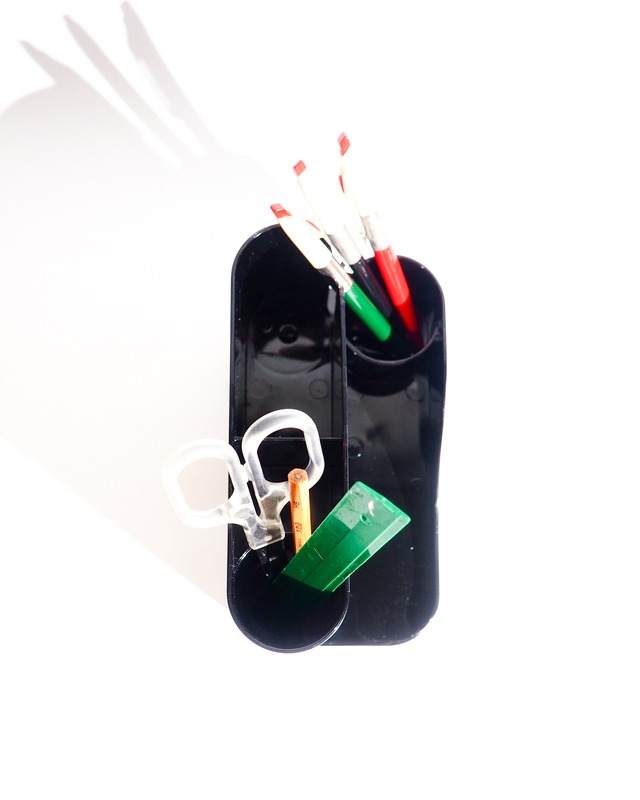 Black Sliding Desk Organizer