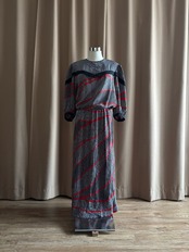 MADE IN U.S.A. abstract design long dress-4616-4