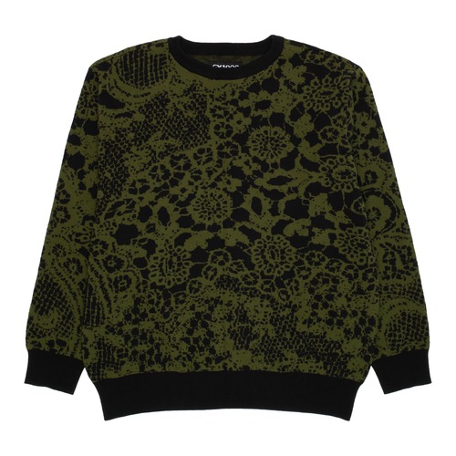 GX1000 / JACQUARD KNIT SWEATER GREEN