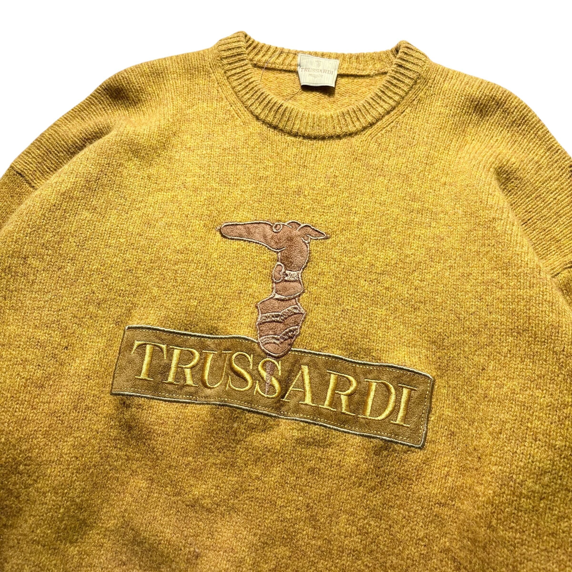 vintage TRUSSARDI logo patch sweater | NOIR ONLINE
