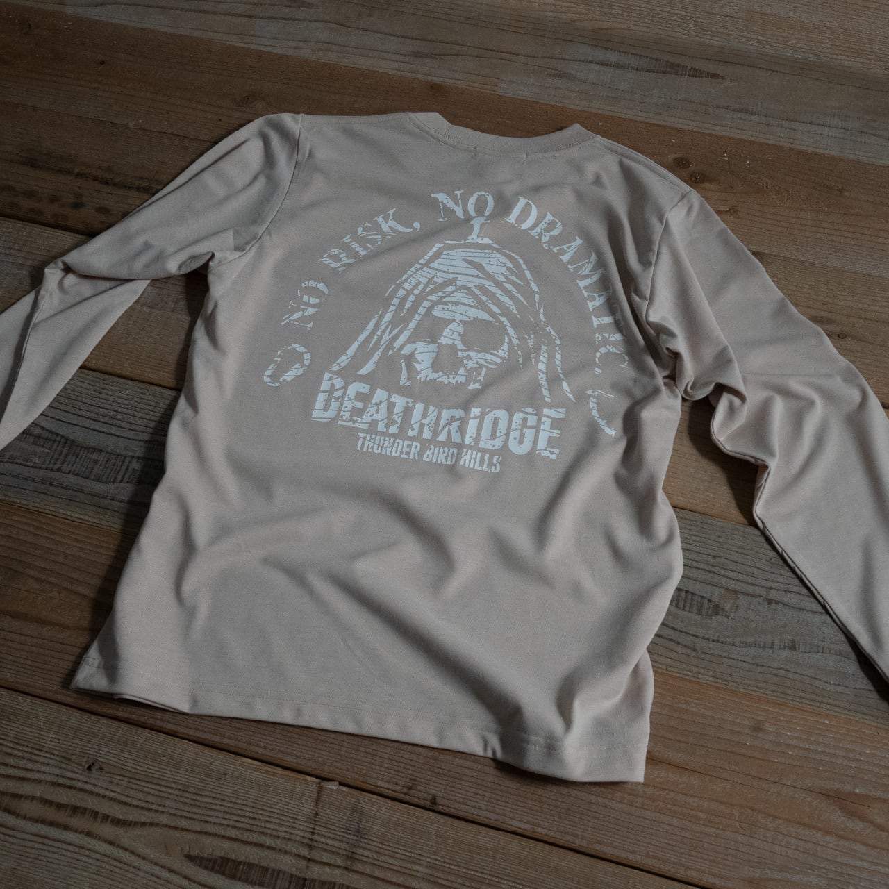 ロングスリーブTシャツ DEATH RIDGE（ベージュ） | ThunderBirdHills