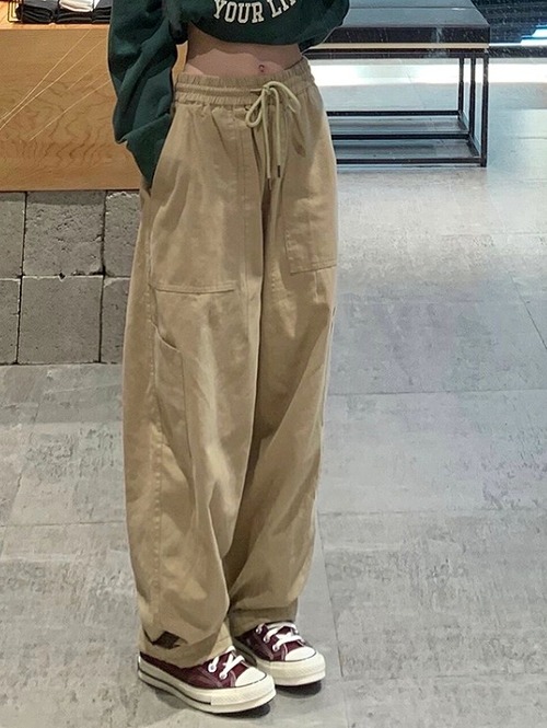 【秋冬新作】ファッションパンツ♪ブラック/カーキ2色展開◆#sebotv-2x3037