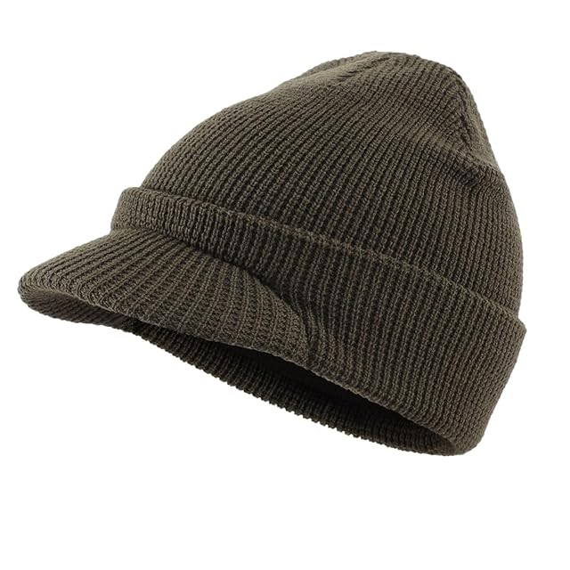 NOROLL LASKETELLA KNIT Olive / ノーロール ビーニー バイザー ニット