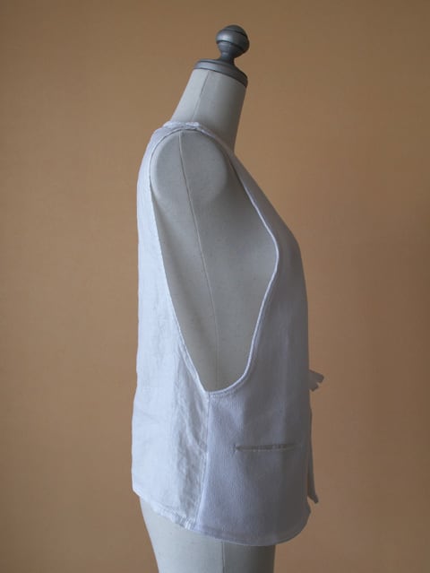 FABRIQUE en planete terre ファブリケアンプラネテール コットンリネンパネルベスト