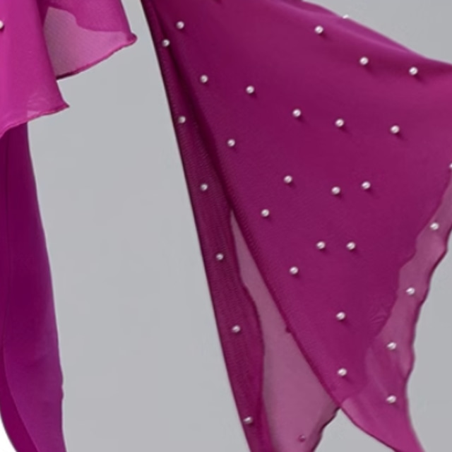 Aライン フレアースカート ケープスリーブデザインドレス ds0193