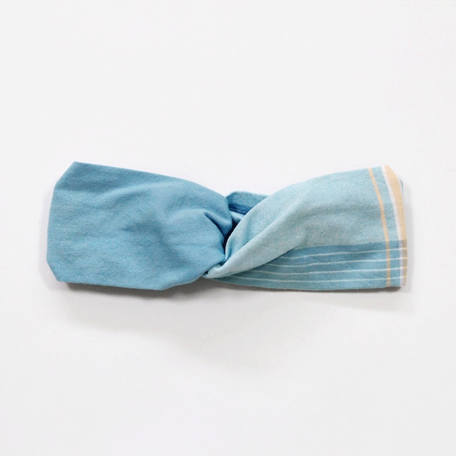 淡い彩り、優しい風合い。キコイのヘアターバン  幅広 ふっくら ボリューム ヘアターバン