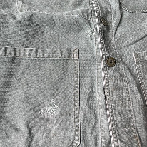 60-70s SONORCO 刺繍タグ グリーン コットンツイル フレンチワークジャケット 詳細写真14