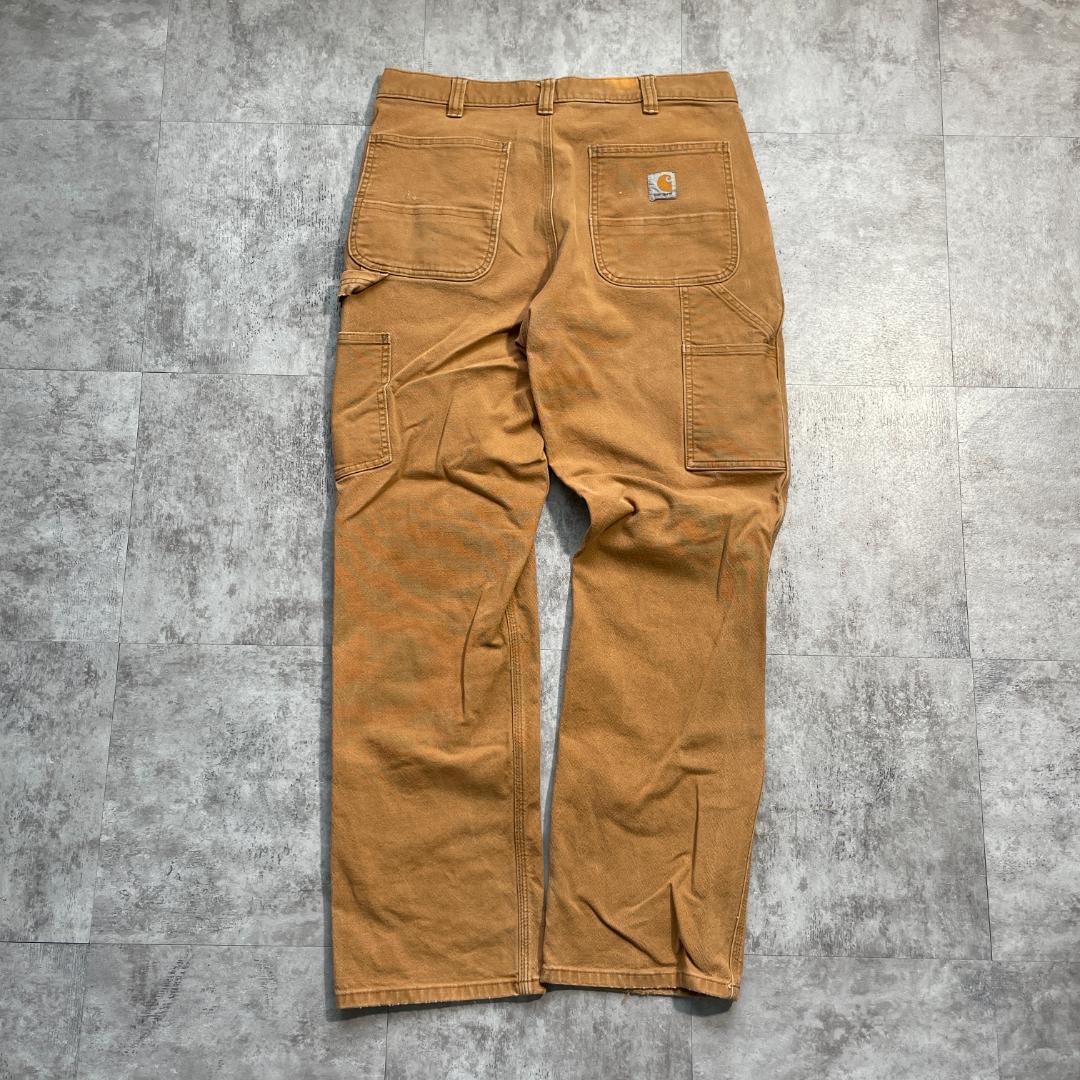 10s ブラウン ダブルニー カーハート Carhartt 34×32 | ib2