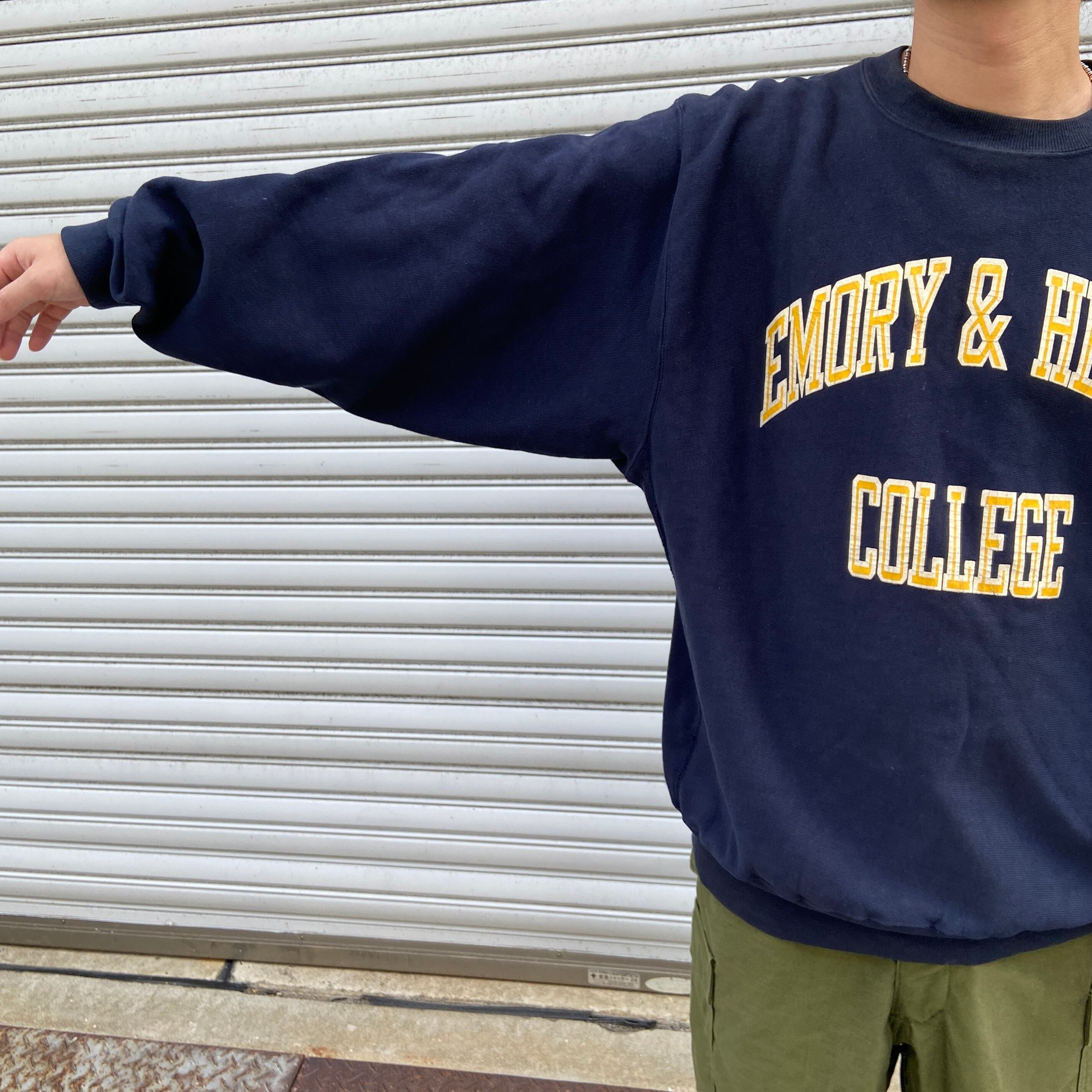90s USA Champion リバースウィーブスウェット カレッジ 紺 XL | 古着  