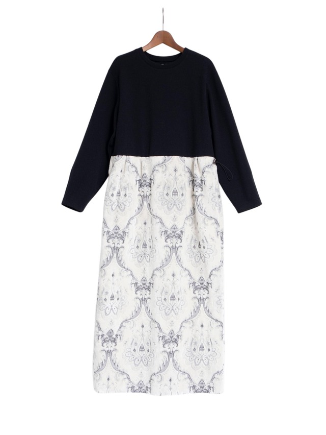 PANO-OP-102 ∫ RELIEF JACQUARD DRESS_IVORY