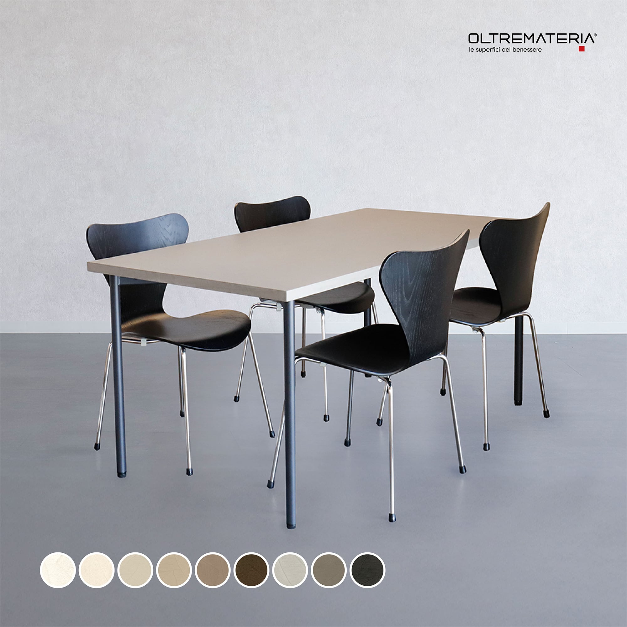 オルトレマテリアダイニングテーブル&チェア4点セット