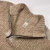 00s L.L.Bean エルエルビーン ハーフジップ コマンド コットンニット セーター サイズ M /アイボリーベージュ/メンズ/オールド