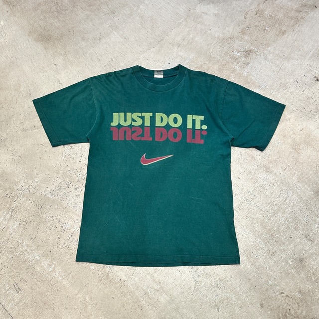1990s NIKE "JUST DO IT" T-SHIRT GREEN