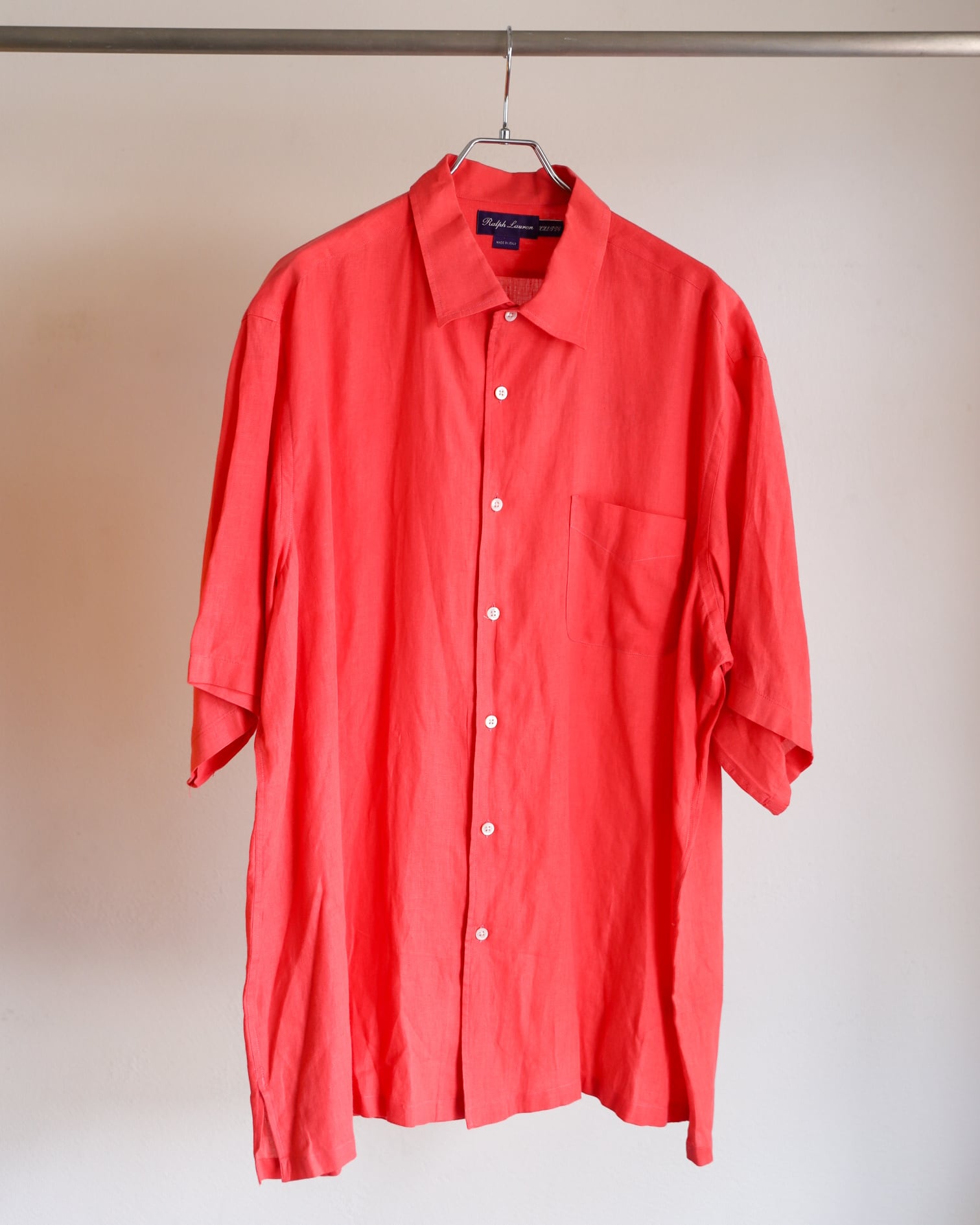 Ralph Lauren ラルフローレンパープルレーベルリネンシャツ イタリア製 定価8万】Ralph Lauren Purple Label special linen shirt S/S