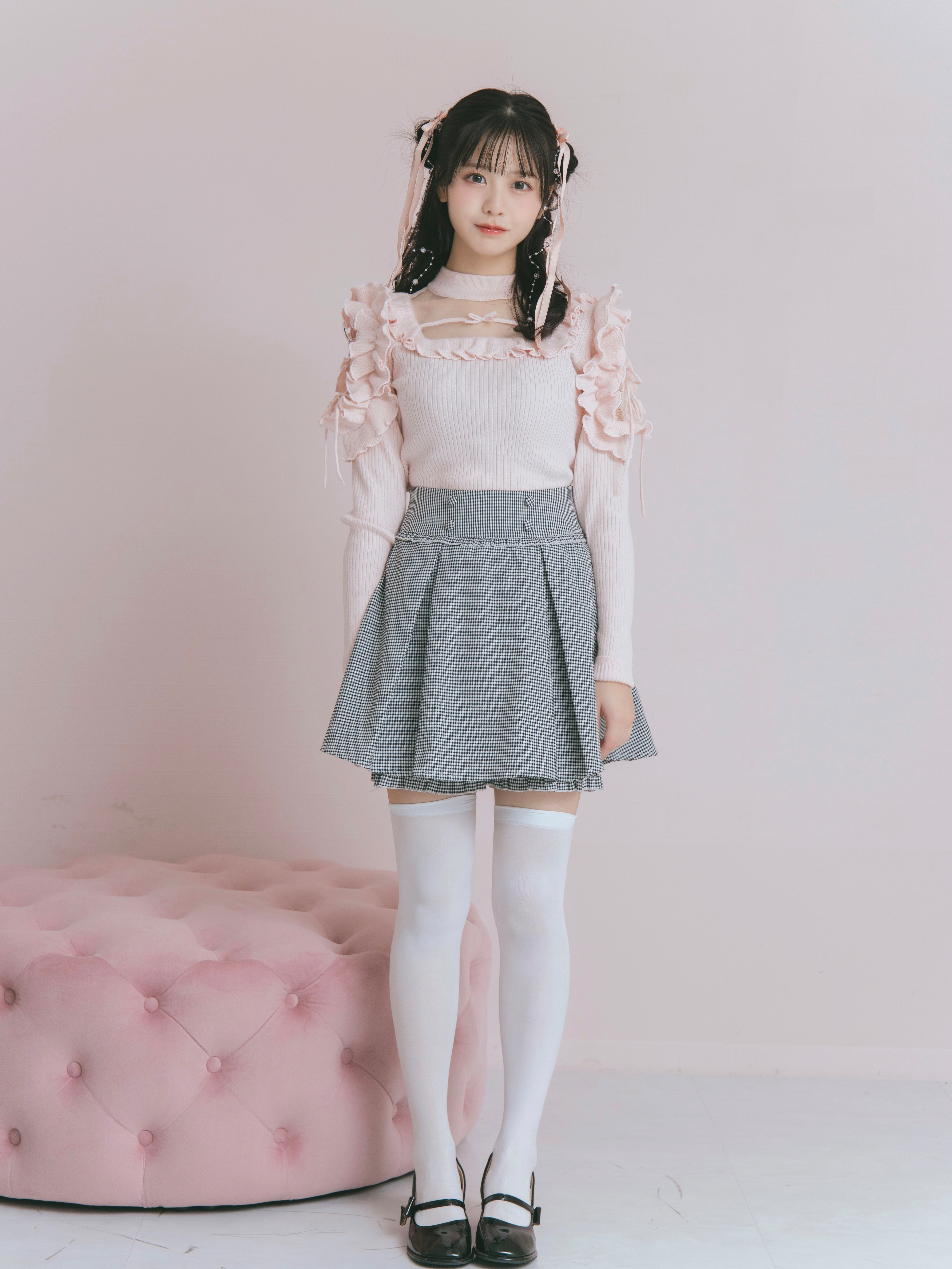 meltie きらきらフリルサマーニット　ピンク　即発 meltie きらきらフリルサマーニット PINK - メルカリ