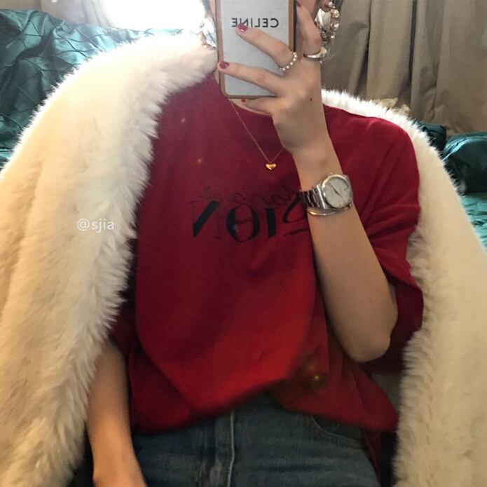 Tシャツ トップス レディース ビッグFスモールZ韓国9678183233