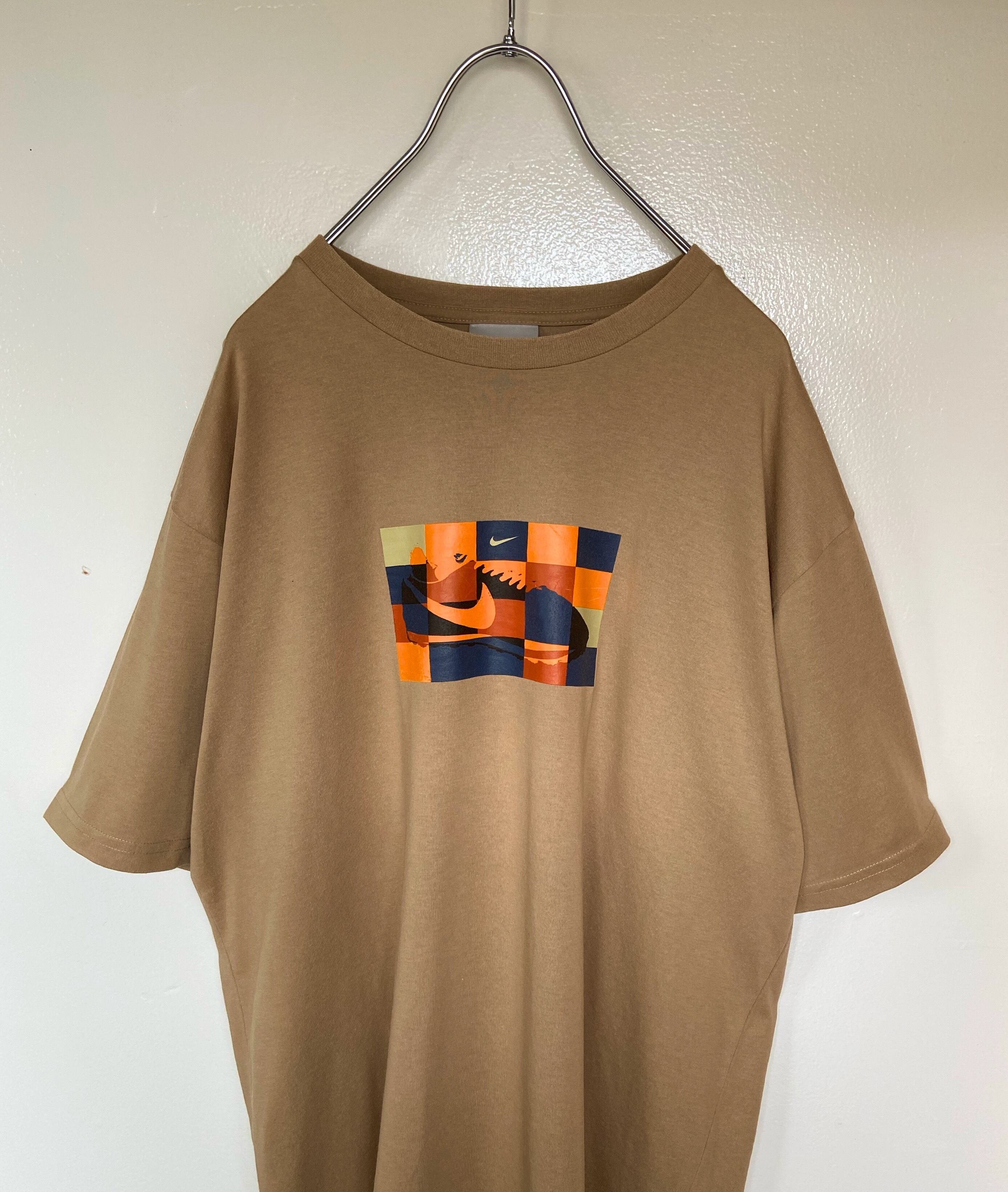 古着 NIKE/ナイキ デカロゴ   Tシャツ 半袖 ベージュ