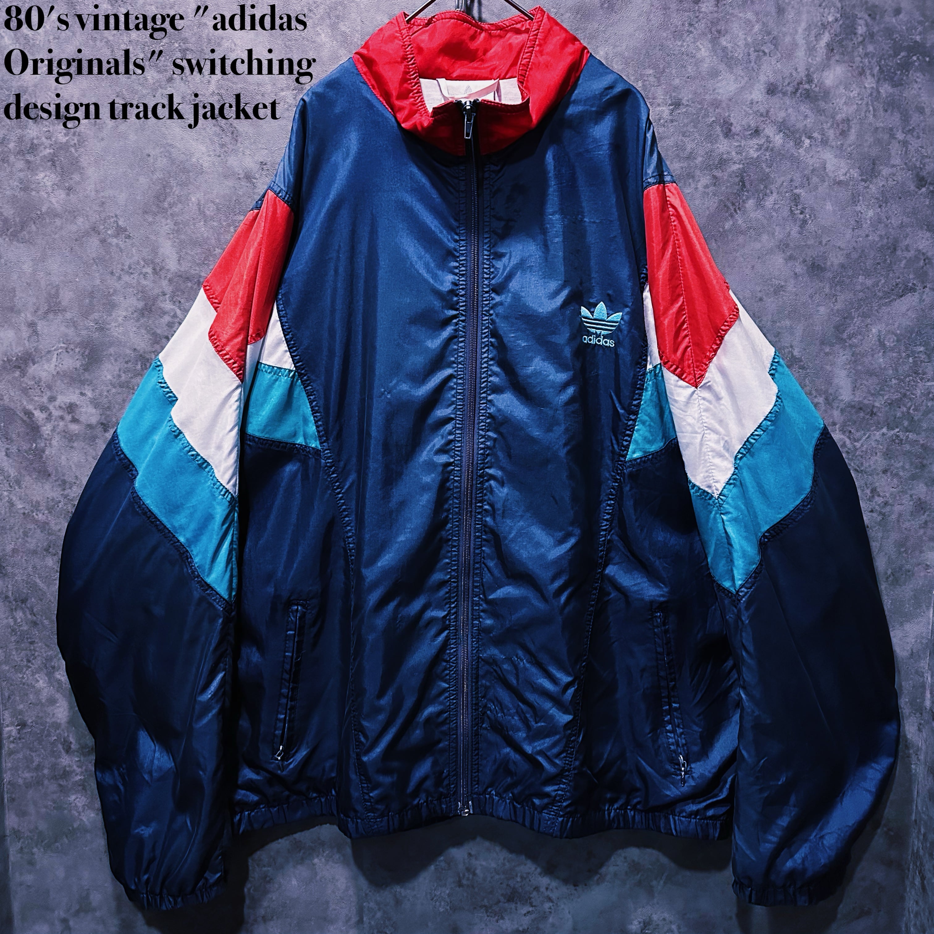 【doppio】80's vintage "adidas Originals" switching design track jacket