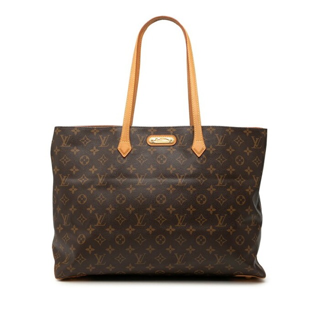 ルイ ヴィトン モノグラム ウィルシャー GM トートバッグ ショルダーバッグ M45645 ブラウン PVC レザー レディース LOUIS VUITTON 【中古】
