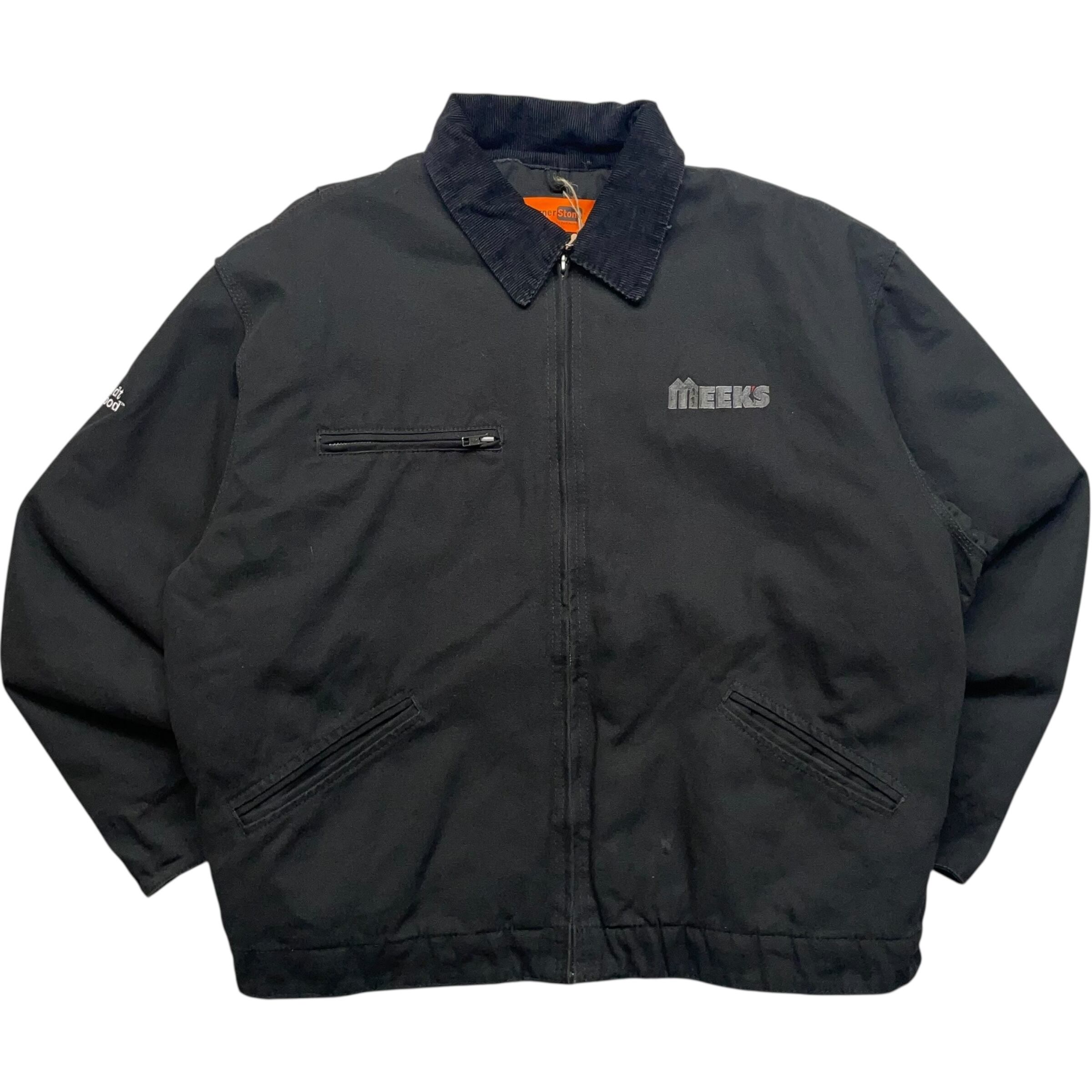 古着好き　ページ 70's zip up collar flower pattern shirt オレンジ × グレーの