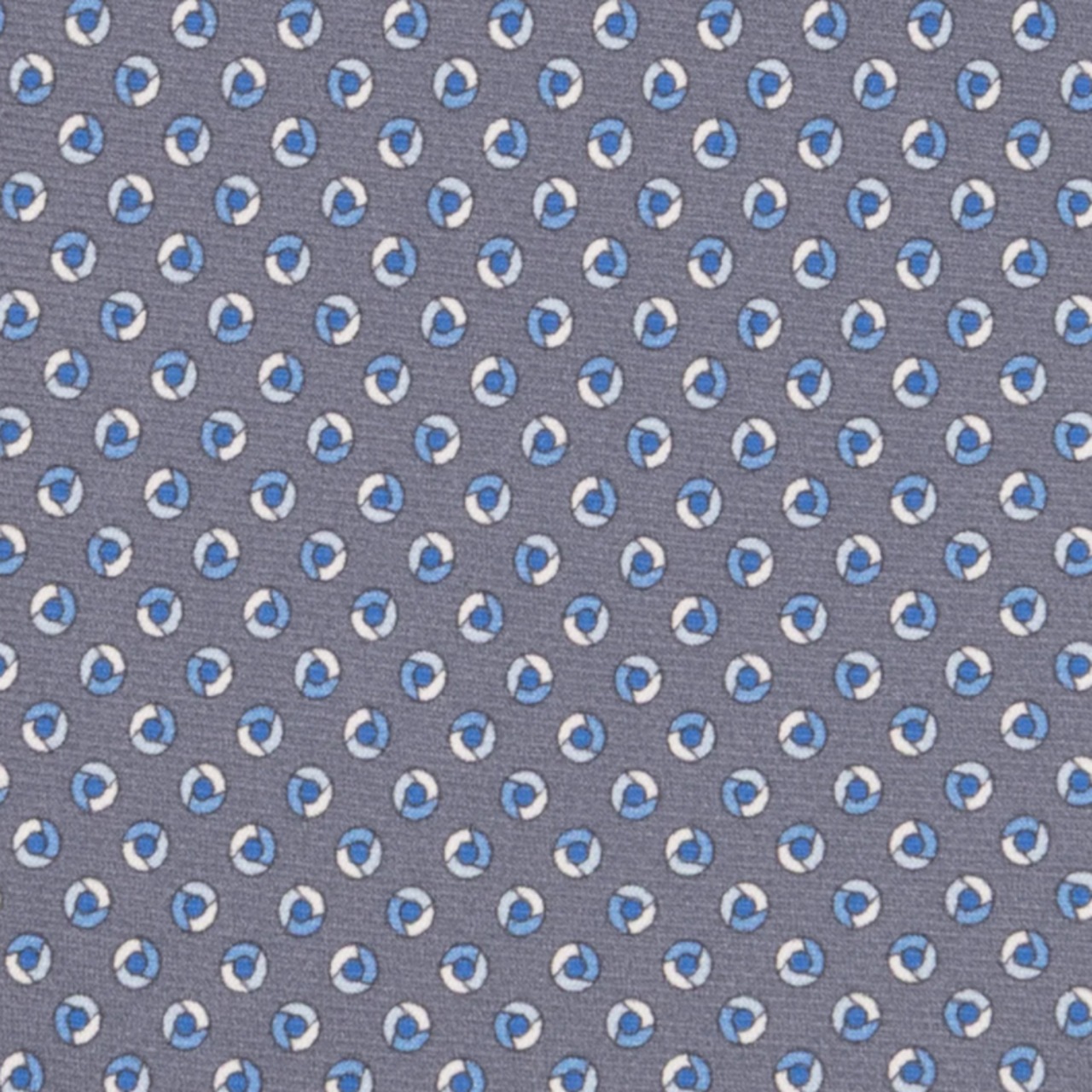 Cravatta 3 pieghe in Seta Microfantasia Blu e Celeste - M50020