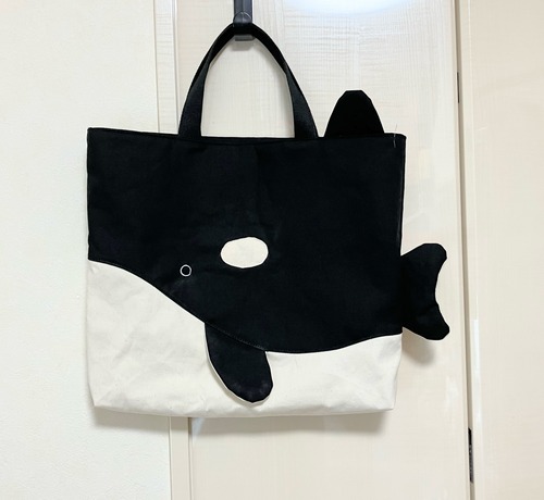 シャチ　レッスンバック｜とりさん工房ーかわいいハンドメイドポーチ