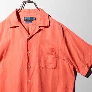 美品 M オレンジ caldwell ポロラルフローレン 半袖開襟シャツ アロハ polo ralph lauren
