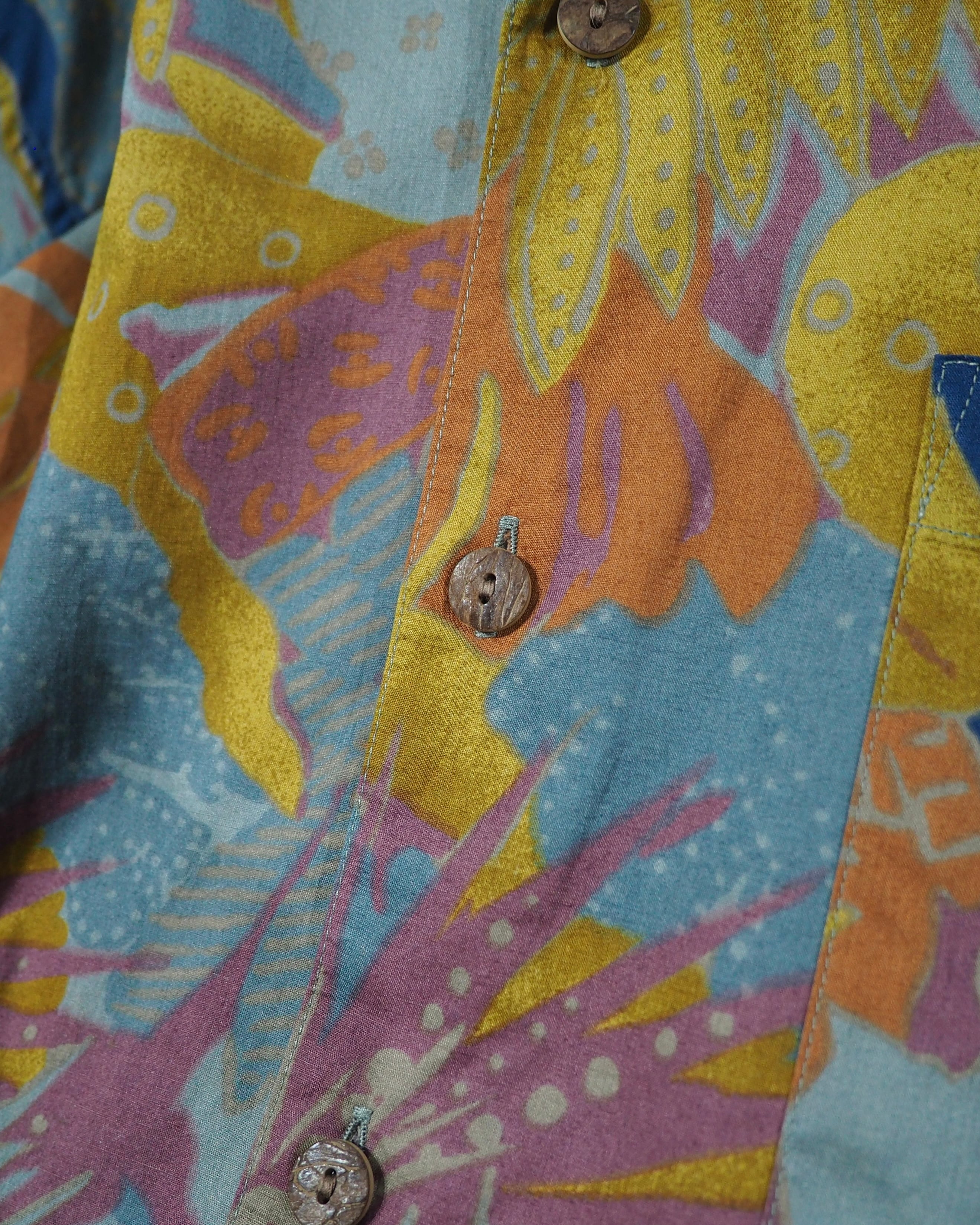 1980 - 90s ” LANVIN Studio ” vintage Open collar SS shirt
