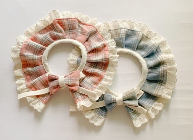 即納 リトルプリンセス起毛チェックケープ＆ヘアピン 2set / 2color【韓国ブランドDALDANG】