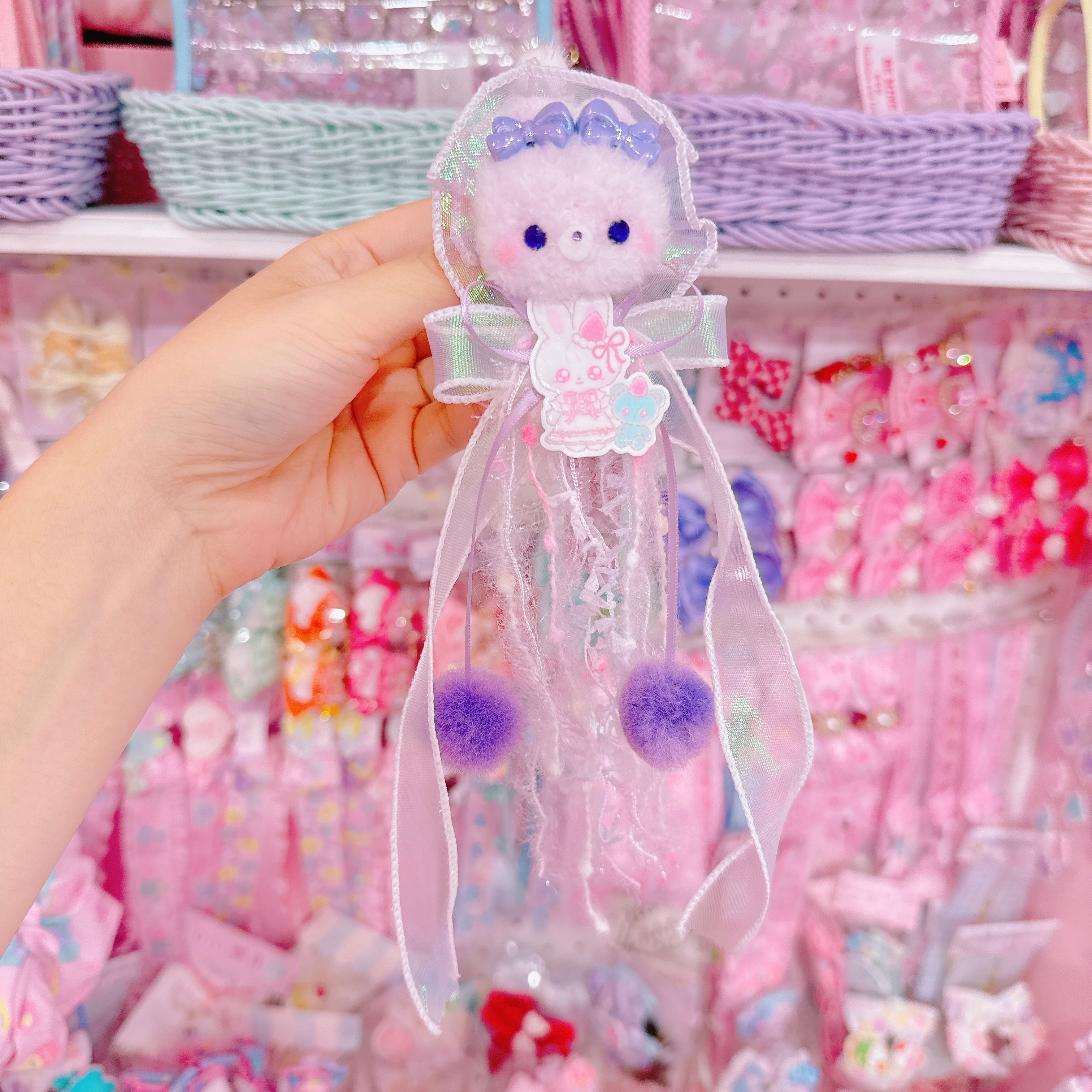 【M4】57-12うさぎマスコットヘアゴム