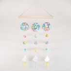 【壁掛けつるし飾り】3連-輝ブルー-