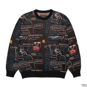 WACKOMARIA JEAN-MICHEL BASQUIAT/CREW NECK SWEATER