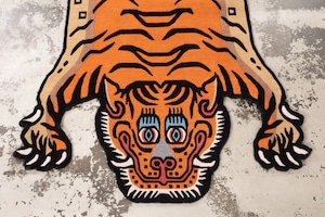 Tibetan Tiger Rug 《Lサイズ•ウール・オリジナル3・トラディショナルオレンジ217》チベタンタイガーラグ