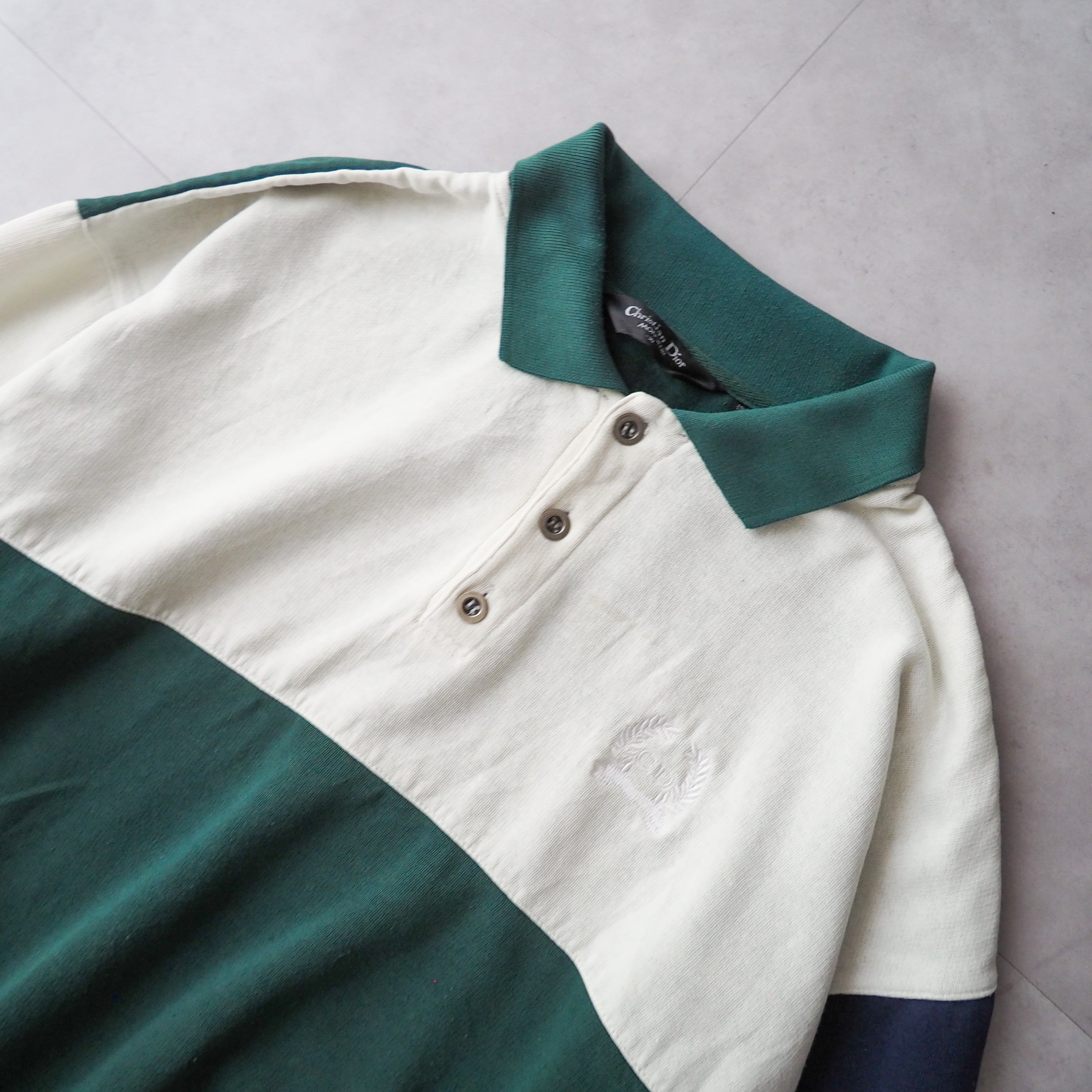 90s “Christian Dior” mulch color swithing pull-over shirt 90年代