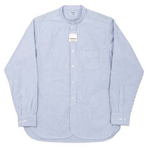 WORKERS(ワーカーズ)～Band Collar Shirt, Supima OX, Stripe～