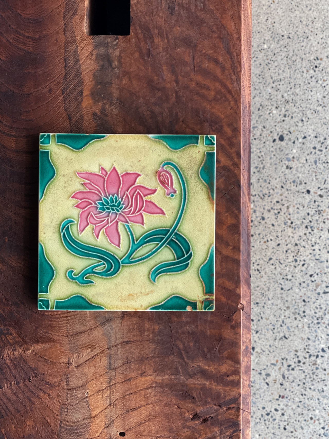 Vintage majolica tile