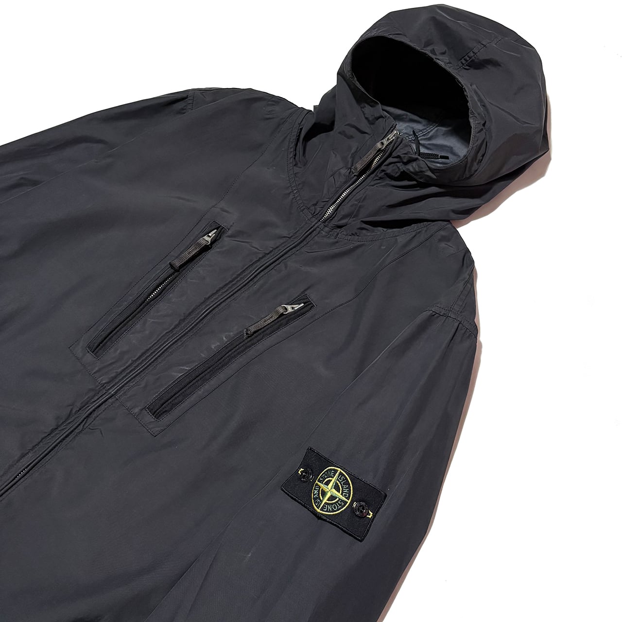 STONE ISLAND 2008SS BLACK COTTON NYLON JACKET XXL made in Italy