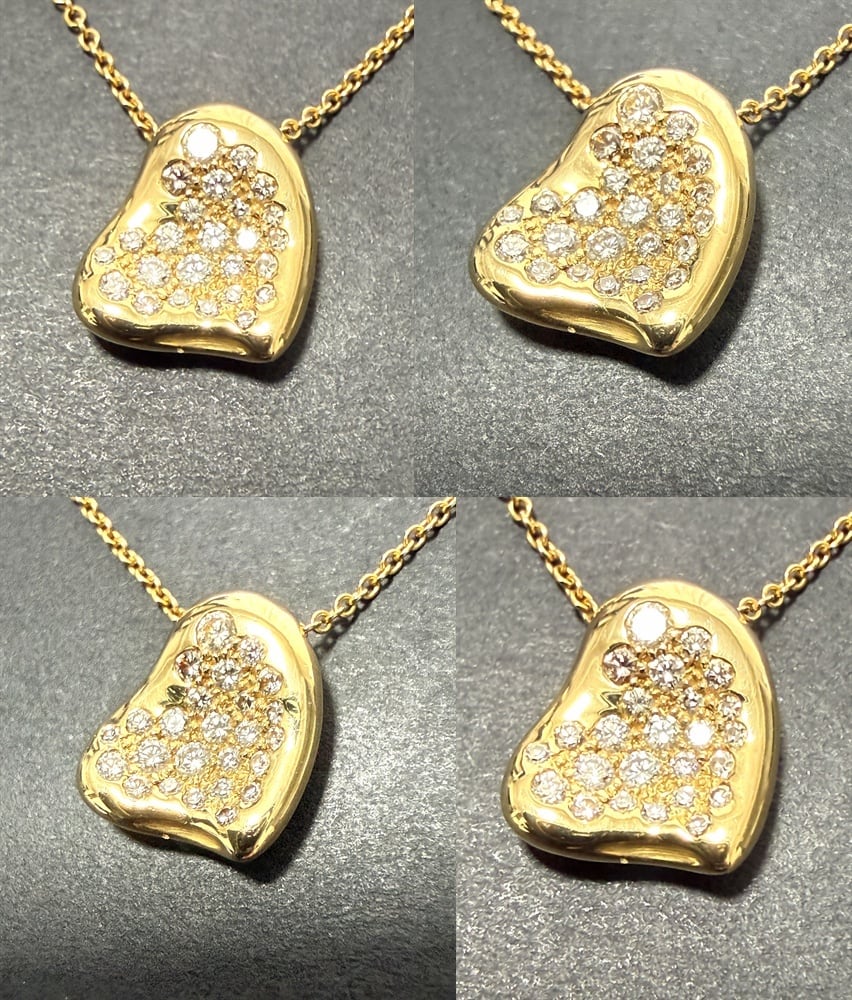 TIFFANY ティファニー K18 YG エルサペレッティ フルハート パヴェ