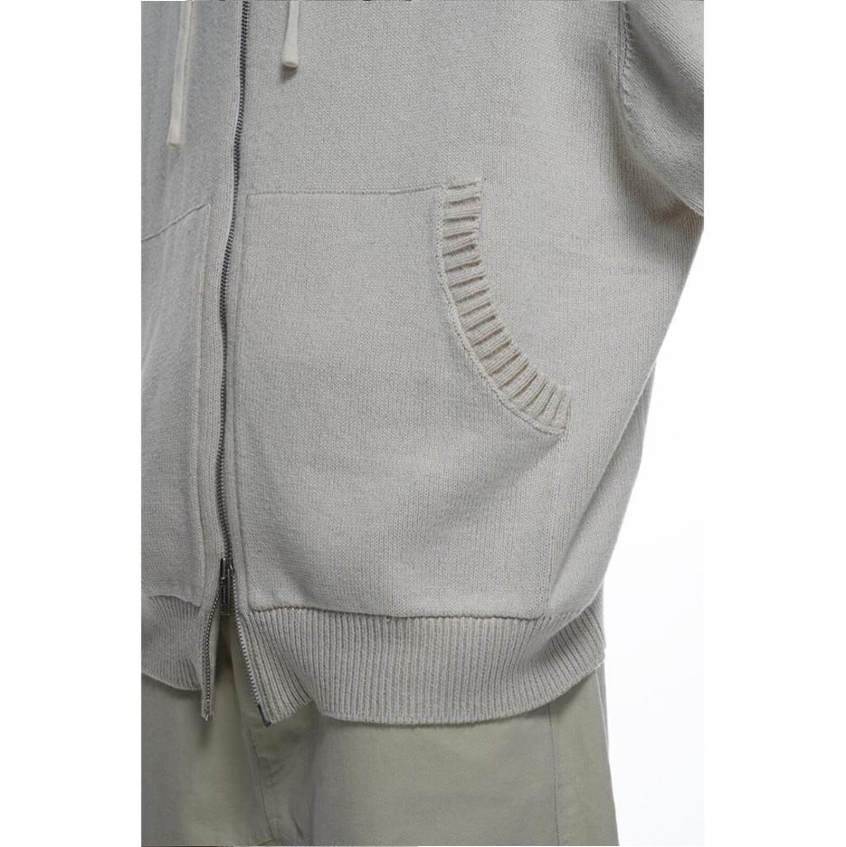 ☆AESPA ウィンター 着用!!【GRAILZ】OVAL KNIT ZIP UP [IVORY ☆AESPA ウィンター 着用!!【GRAILZ】OVAL KNIT ZIP UP [IVORY