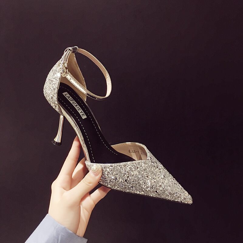 ヒールレディーススプリングレッドバックルサンダル 靴 シューズ 春物 フェイクシューズ21808275921