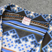 70's pattern open collar shirt