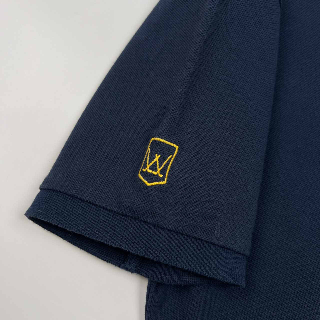 EDWIN GOLF エドウィン ゴルフ バックプリント 鹿の子 半袖 ポロシャツ サイズ M /メンズ/ネイビー