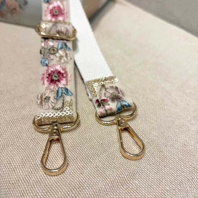 【長さ調整可能】インド刺繍 ショルダー(A54-⑧530)5