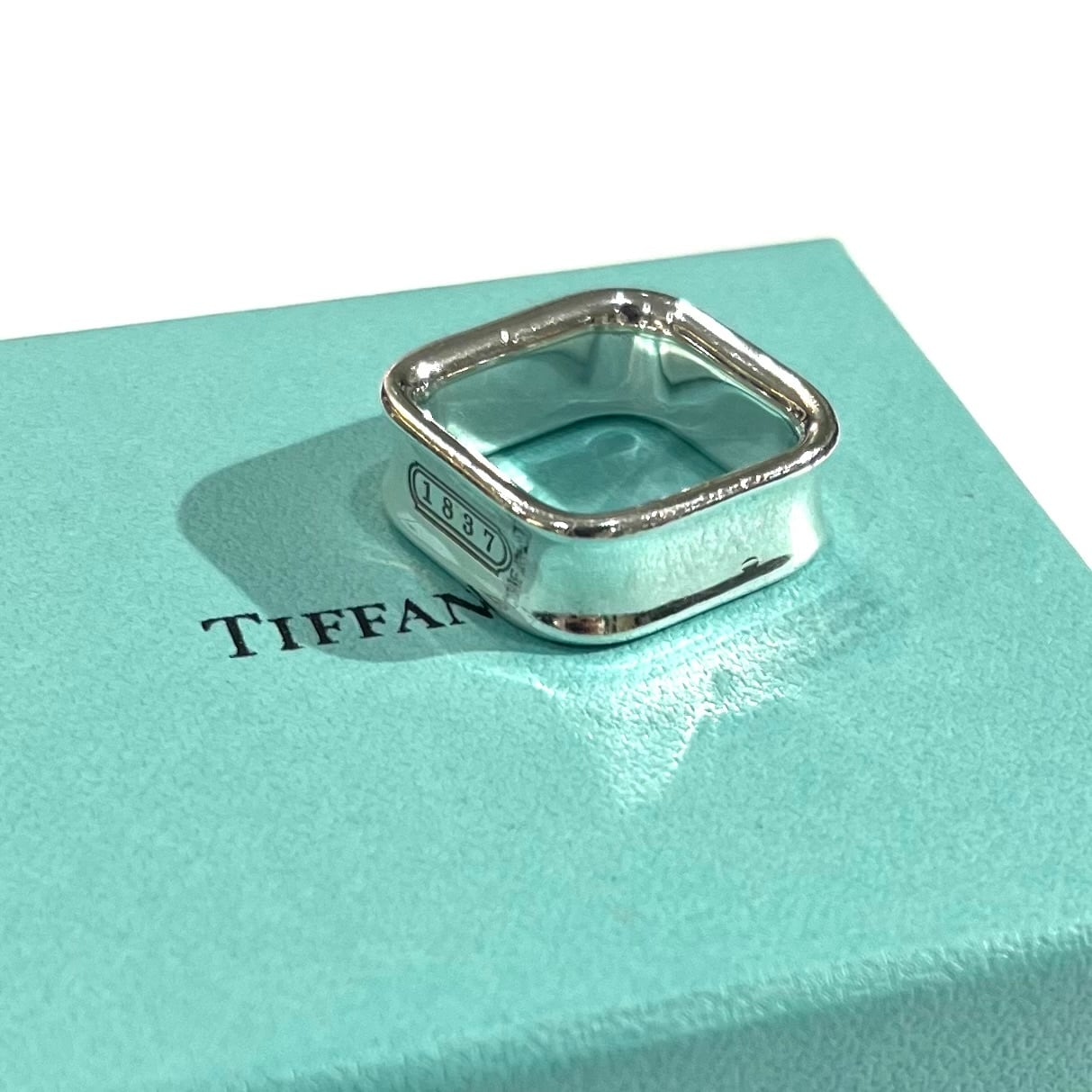 m*i様 Tiffany & Co. T & CO スクエアリング 925 TIFFANY&CO.】【14-15号】2982 ヴィンテージ T&CO 1837 スクエアリング