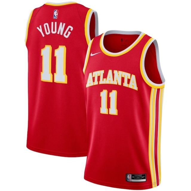 【正規品／再入荷なし】NIKE NBA スウィングマン ジャージ ユースサイズ トレイ ヤング アイコン TRAE YOUNG ICON SWINGMAN PZ2B7BZ2P-HAWYT